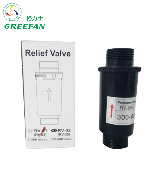 High pressure fan accessories relief valve